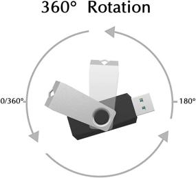 img 2 attached to 🖥️ Оптовая упаковка 20 шт. JUANWE 2GB USB флэш-накопитель с поворотным дизайном - USB 2.0 флэш-накопитель для хранения данных, резервного копирования, хранения фотографий - черный.