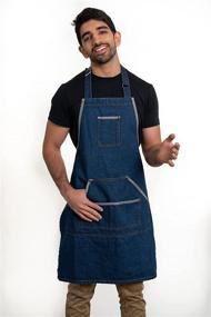 img 3 attached to Универсальный джинсовый фартук Chefs Bib Apron