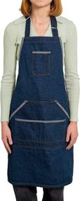 img 4 attached to Универсальный джинсовый фартук Chefs Bib Apron