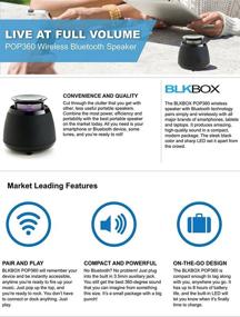img 2 attached to 🔊 BLKBOX POP360 Беспроводной Bluetooth динамик - громкоговоритель без рук для iPhone, iPad, Android, Samsung и всех телефонов, планшетов, компьютеров (Черный)