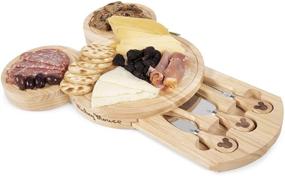 img 2 attached to Disney Classic Mickey Mouse Cheese Board Set: Ultimate Cheese Tools for Disney Fans