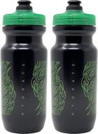 🚲 peakline sports - 2nd gen big mouth water bottle (21 oz) by specialized bikes - pack of 2, black/green combo логотип