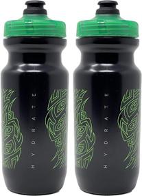 img 2 attached to 🚲 Peakline Sports - 2nd Gen Big Mouth Water Bottle (21 oz) by Specialized Bikes - Pack of 2, Black/Green Combo