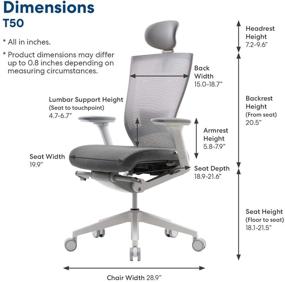 img 3 attached to SIDIZ Highly Adjustable Ergonomic TNB500HLDA Furniture for Home Office Furniture