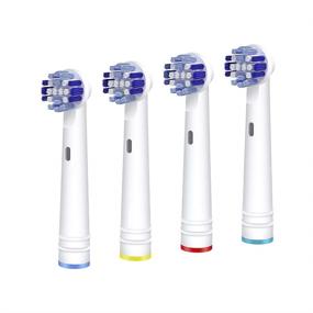 img 4 attached to 😁 4 Pack Replacement Toothbrush Heads Compatible With Oral B Braun - Professional Electric Toothbrush Heads Refill for Oral-B 7000, Pro 1000, 9600, 500, 3000, 8000