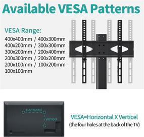 img 1 attached to 📺 Universal TV Stand Base for 37-55 inch LCD LED Flat Screen TVs - Height Adjustable Table Top TV Mount Stand with Tempered Glass Base, Wire Management, VESA 400x400, Up to 88lbs - MOUNT PRO