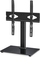 📺 universal tv stand base for 37-55 inch lcd led flat screen tvs - height adjustable table top tv mount stand with tempered glass base, wire management, vesa 400x400, up to 88lbs - mount pro logo