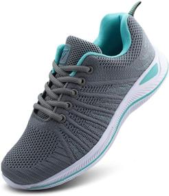 img 4 attached to 👟 JABASIC Athletic Sneakers: Stylish & Breathable Grey Women's Shoes for Active Comfort