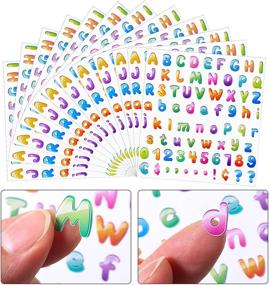 img 2 attached to 🎨 Colorful Self Adhesive Vinyl Letter and Number Stickers: Perfect for DIY Scrapbooks, Art Craft, Container Organization