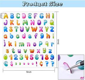 img 3 attached to 🎨 Colorful Self Adhesive Vinyl Letter and Number Stickers: Perfect for DIY Scrapbooks, Art Craft, Container Organization