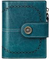 stylish leather wallet blocking bifold with windows for women's handbags & wallets logo