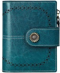 img 4 attached to Stylish Leather Wallet Blocking Bifold with Windows for Women's Handbags & Wallets