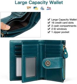 img 3 attached to Stylish Leather Wallet Blocking Bifold with Windows for Women's Handbags & Wallets