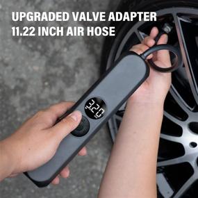 img 1 attached to Беспроводный электрический насос для накачивания шин CYCPLUS Tire Inflator A7 - Портативный смарт-компрессор на 2600 мАч для автомобильных шин, мотоциклов, велосипедов и мячей.