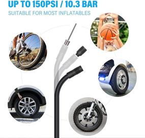 img 2 attached to Беспроводный электрический насос для накачивания шин CYCPLUS Tire Inflator A7 - Портативный смарт-компрессор на 2600 мАч для автомобильных шин, мотоциклов, велосипедов и мячей.