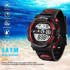 img 2 attached to 🕘 Waterproof Kids Digital Sport Watch with Alarm, Stopwatch, LED Back Light - Ideal for Boys and Girls Aged 8-15