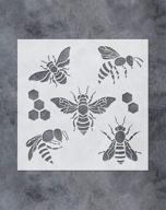 gss designs bee honeycomb stencil - reusable mylar template for painting hives, walls, wood, fabric, and furniture - 12x12 inch hexagon stencil for diy art painting (sl-083) logo