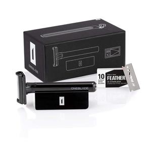 img 4 attached to 🪒 OneBlade CORE Single-Blade Safety Razor: Master the Art of Shaving with Well-Balanced Design, 10 Feather Blades & Stand Included – Tritan & Stainless Steel Construction for the Ultimate Shaving Experience