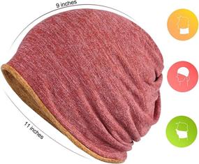 img 3 attached to 🧣 Stay Warm and Stylish with FORTREE 2 Pack Multifunction Slouchy Beanie for Jogging and Cycling