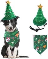 christmas pet bandana hat set logo