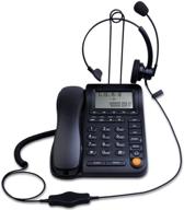 📞 lk-p017b call center corded phone with caller id receiver and monaural headset noise canceling microphone by kerlitar logo