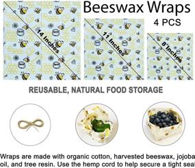 img 3 attached to 🌱 17-Piece Zero Waste Kit - Eco-Friendly Gift Set for Home & Kitchen with Sustainable Products for Reducing Waste. Includes Reusable Products, Food Storage Bags, Beeswax Wraps, Mesh Produce Bags, and Straws.