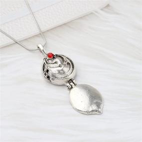 img 3 attached to Vampire Girl Vervain Charm Necklace for Halloween - Perfect Gift for Vampire Fans, Halloween Jewelry