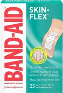 🩹 band-aid brand skinflex adhesive bandages - first aid and wound care, all-in-one size, 25 count логотип