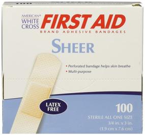 img 3 attached to 💊 American White Cross 24509 Adhesive Bandages: Sheer Strips, 3/4" x 3" - Box of 100: Buy Now