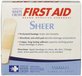 img 1 attached to 💊 American White Cross 24509 Adhesive Bandages: Sheer Strips, 3/4" x 3" - Box of 100: Buy Now