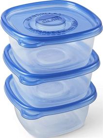 img 1 attached to 🍱 GladWare Tall Entrée Food Storage Containers - 42 oz Capacity, Set of 3, Strong & Sturdy Square Holders by Glad