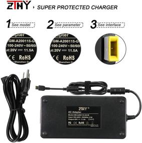 img 3 attached to 💡 Lenovo 230W Laptop Charger - Slim Tip AC Adapter for Ideapad, Legion, Thinkpad - High Power Supply - ZTHY