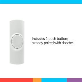 img 1 attached to 🔔 GE Wireless Doorbell Kit: Battery-Operated Receiver, 1 Push Button, 2 Melodies, 4 Volume Levels, 150 Ft Range, Mountable - White (19247)
