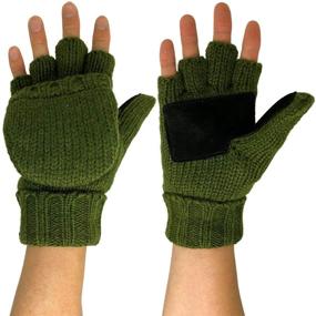 img 2 attached to 🧤 Stay Warm and Stylish with Thinsulate Thick Knitted Mitten Gloves - Must-Have Men's Accessories