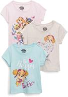 🐾 paw patrol sleeve t shirt heather: explore adorable and stylish girls' clothing, tops, tees & blouses! logo