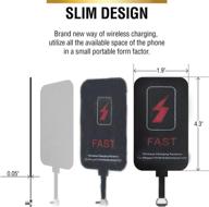 ⚡️ ultimate fast wireless charger adapter for ios: ios charging pad, qi receiver compatible with iphone 5, 5s, 6, 6s, 6 plus, 7, 7s, 7 plus, se (black) logo