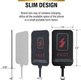 img 4 attached to ⚡️ Ultimate Fast Wireless Charger Adapter for iOS: iOS Charging Pad, Qi Receiver Compatible with iPhone 5, 5S, 6, 6S, 6 Plus, 7, 7S, 7 Plus, SE (Black)