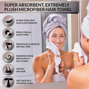 Luxe Beauty Essentials 20x40Grey Microfiber Hair Towel