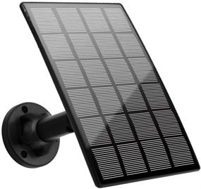img 4 attached to ⚡️ Высокоэффективная солнечная панель WIYA - совместима с EufyCam, защита от влаги IP65, кабель длиной 10 футов с разъемом Micro USB, обеспечивает непрерывное питание для беспроводной безопасности (без камеры)