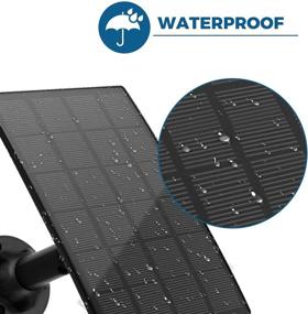 img 1 attached to ⚡️ WIYA Solar Panel - Compatible with EufyCam, IP65 Waterproof, 10ft Charging Cable with Micro USB Port, Enables Continuous Power Supply for Wireless Security Camera (No Camera)
