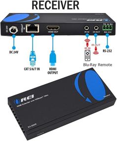 img 3 attached to 🔌 OREI EX-500IR: High-Performance HDMI Extender over Cat5e/6 Ethernet LAN Cable - Up to 500 Feet - Advanced Features: IR, HDMI Loop-out, RS-232, PoC, HDMI Balun