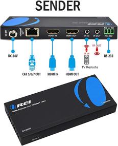 img 2 attached to 🔌 OREI EX-500IR: High-Performance HDMI Extender over Cat5e/6 Ethernet LAN Cable - Up to 500 Feet - Advanced Features: IR, HDMI Loop-out, RS-232, PoC, HDMI Balun