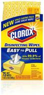 🍋 clorox disinfecting wipes, crisp lemon - 75 wipes, pack of 3: a powerful cleaning solution logo