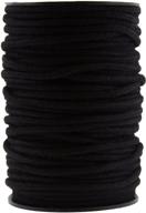 black 3mm soft drawstring rope - mandala crafts macramé cotton welt trim piping cord for upholstery, crochet, and replacement logo