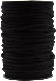 img 3 attached to Black 3mm Soft Drawstring Rope - Mandala Crafts Macramé Cotton Welt Trim Piping Cord for Upholstery, Crochet, and Replacement