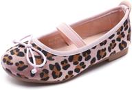 aiminila girls leopard ballet school girls' shoes logo