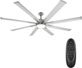 img 4 attached to 🔌 Hykolity 72 Inch Damp Rated Industrial DC Motor Ceiling Fan with LED Light, Reversible Motor and Blade, ETL Listed Indoor Ceiling Fans for Kitchen Bedroom Living Room Basement, 6-Speed Remote Control