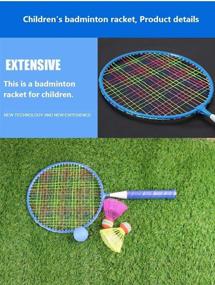 img 3 attached to 🏸 Premium Kids' Badminton Racket Set: Durable Nylon Alloy Racquets for Indoor/Outdoor Games - 1 Pair, Includes 4 Badminton and 2 Table Tennis"