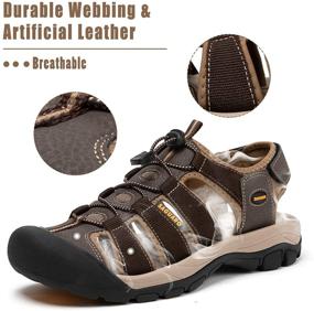 img 3 attached to Ultimate Waterproof Breathable Fisherman Men's Sandals and Athletic Shoes by SAGUARO