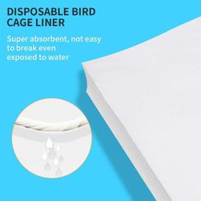 img 1 attached to 🐦 Bird Cage Liner Paper: Non-Woven, Absorbent, Precut - 100 Sheets of L10.62×W7.87 Inch Liners for Pet Animal Cages Cushioning